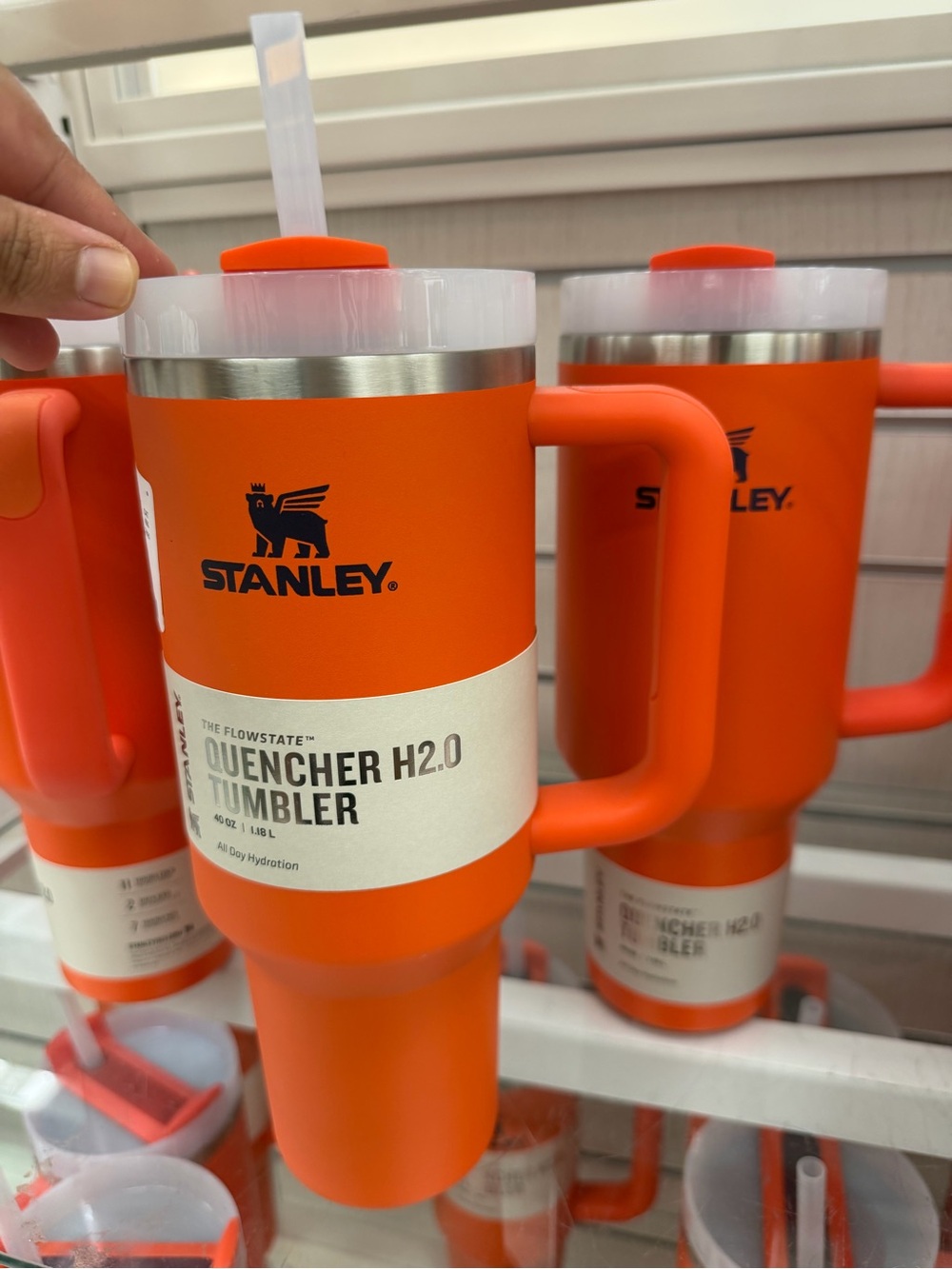 Stanley Orange Quencher H2.0 Tumbler with Handle